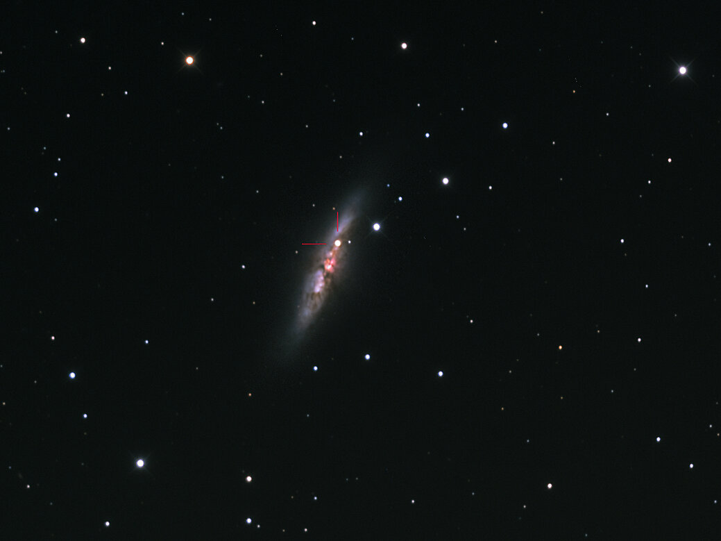 Cigar Galaxy M82+SN
